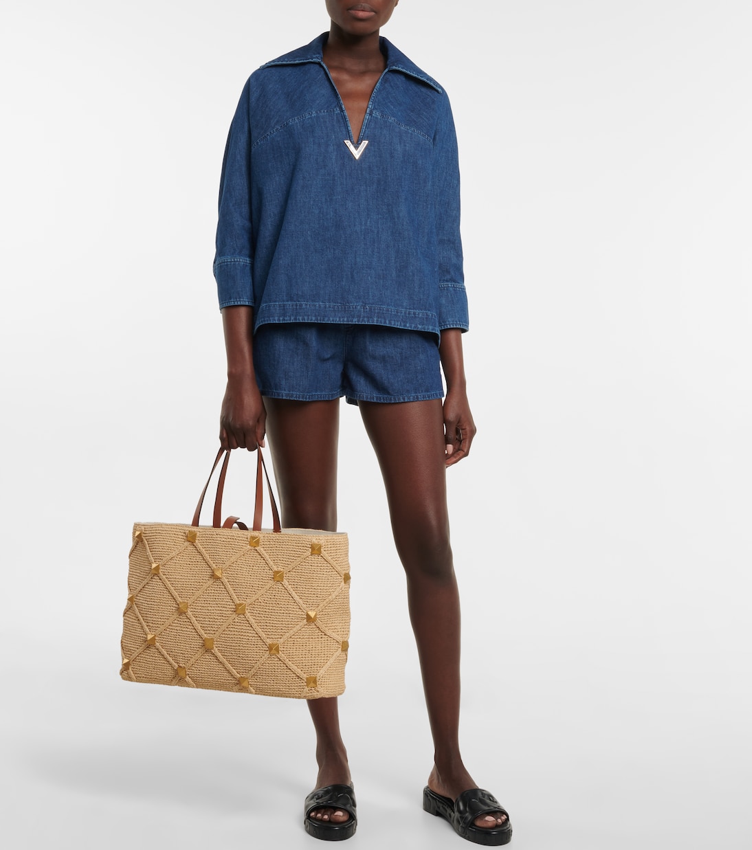 Top aus Denim | Valentino