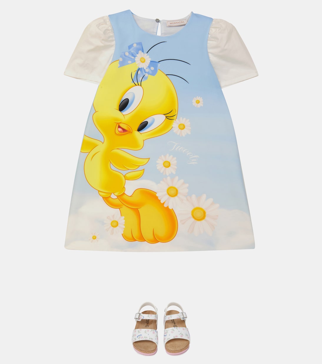 Printed crêpe dress | Monnalisa