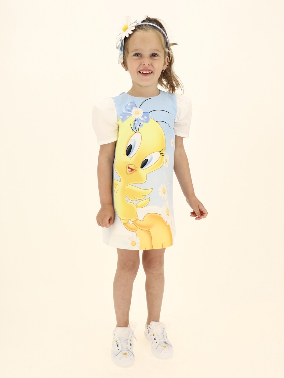 Printed crêpe dress | Monnalisa