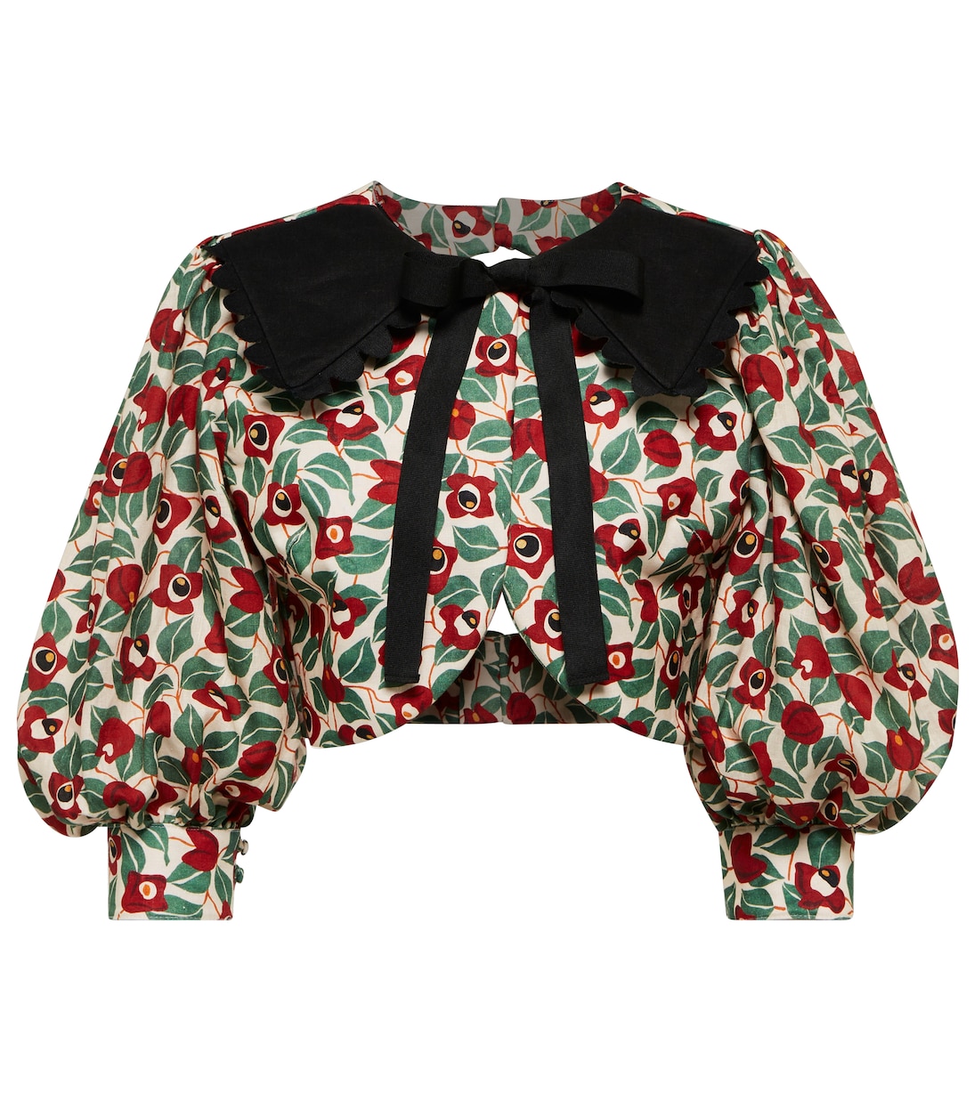 Granate printed linen blouse | Agua by Agua Bendita