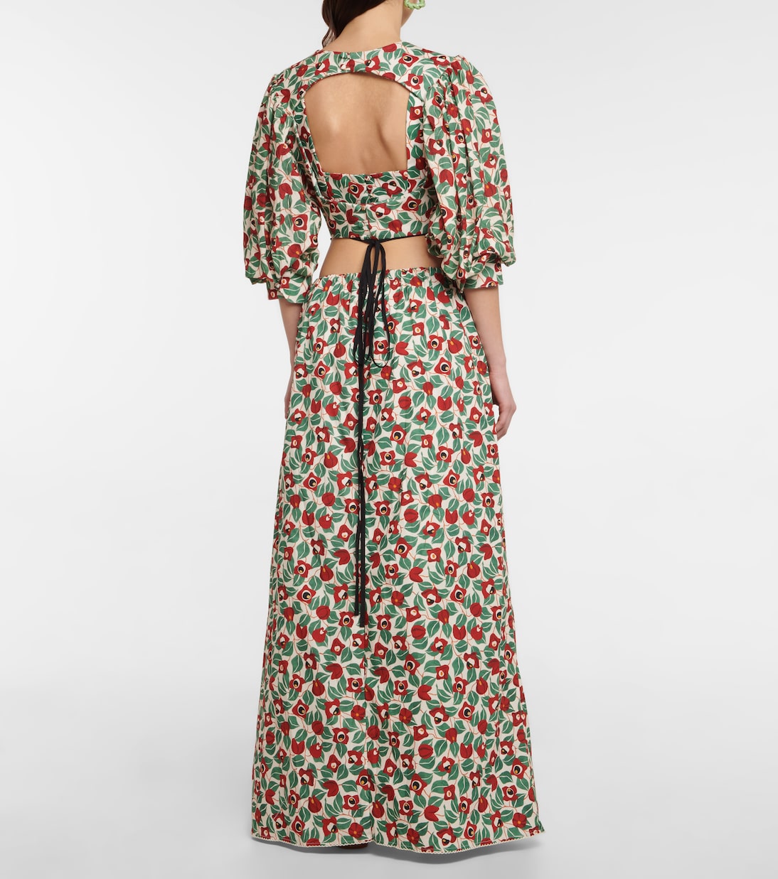 Granate printed linen blouse | Agua by Agua Bendita