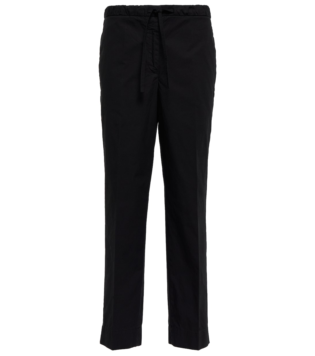 Pantalones rectos de tiro alto de algodón | Jil Sander