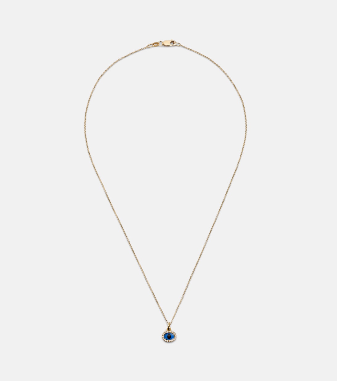 Collier Mini Oval Eye en or 18 ct et diamants | Ileana Makri