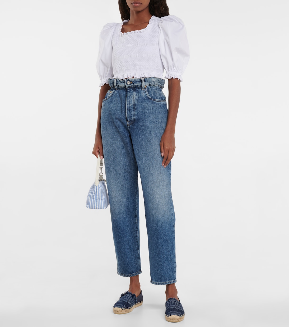 Espadrillas in denim con logo | Miu Miu