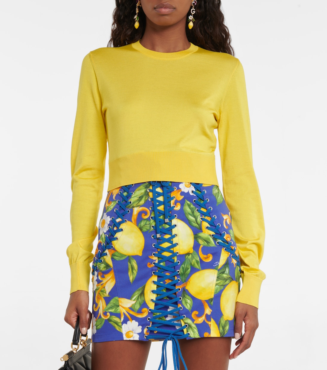 Crop top de seda | Dolce&Gabbana