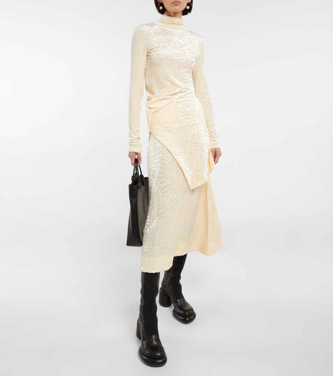 Jupe midi en jacquard | Jil Sander