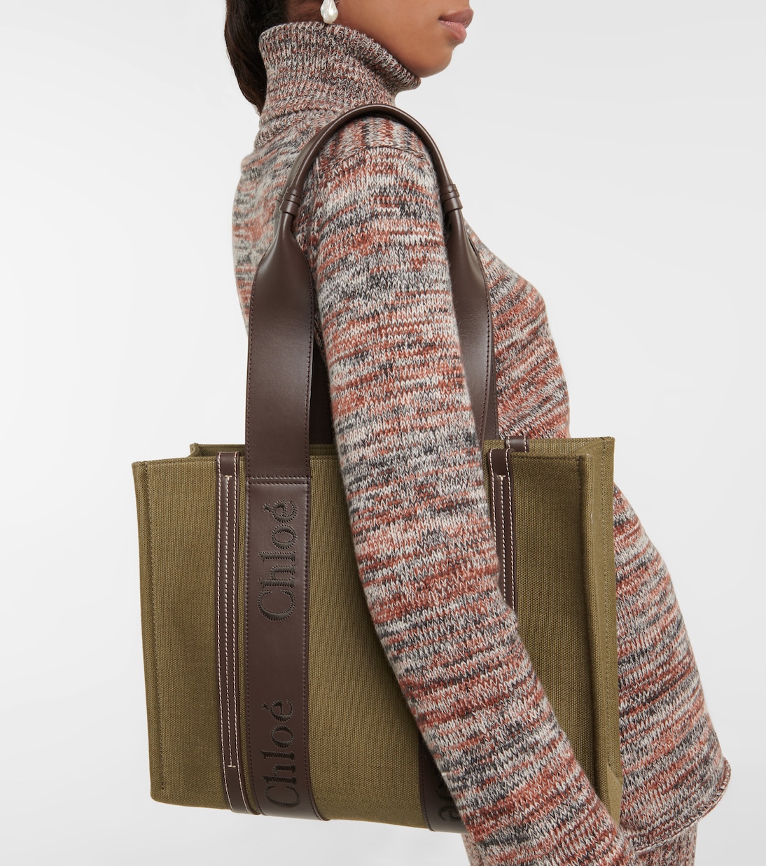 Cabas Woody Medium en lin | Chloé
