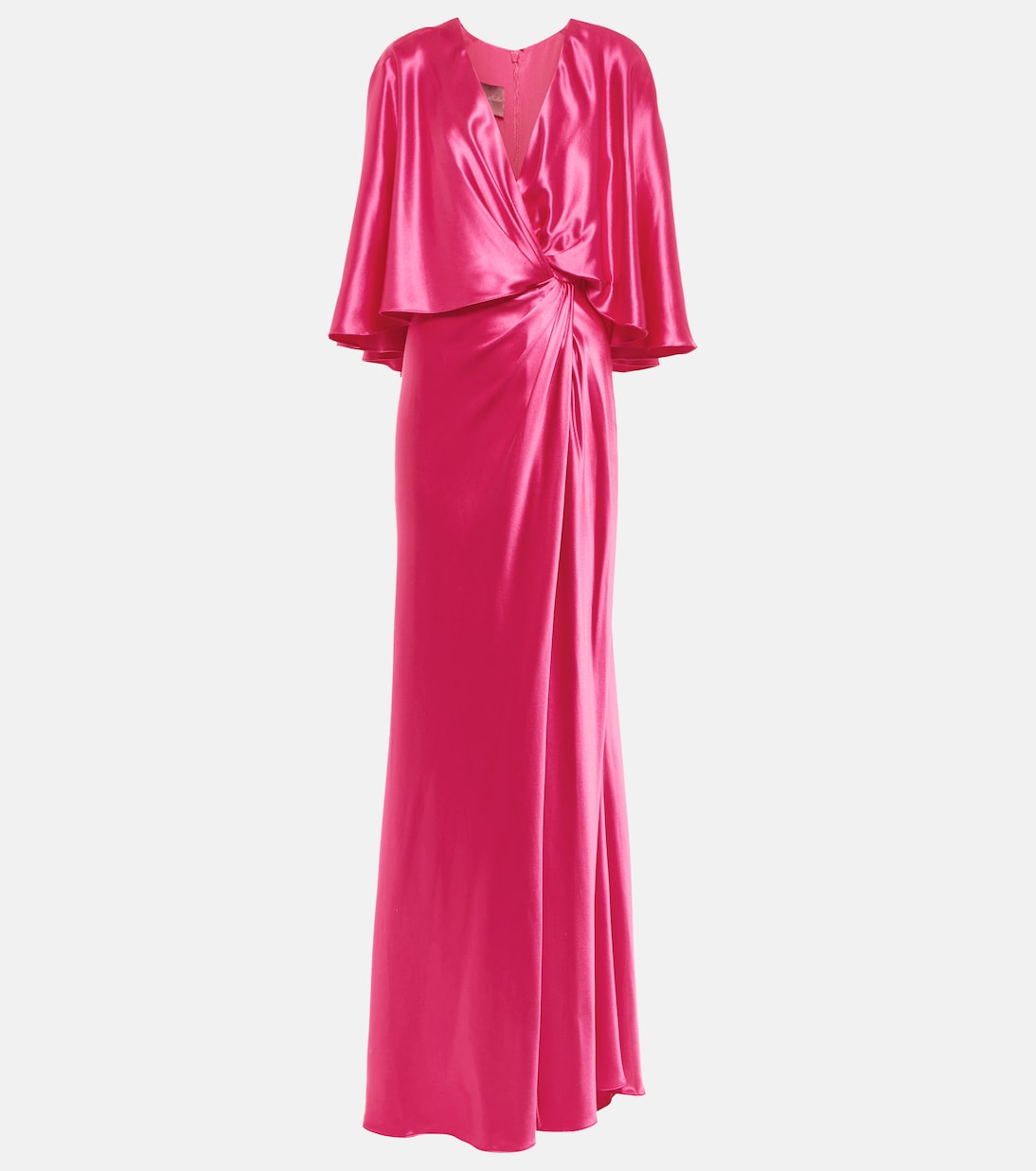 Vestido de fiesta de satén drapeado | Monique Lhuillier