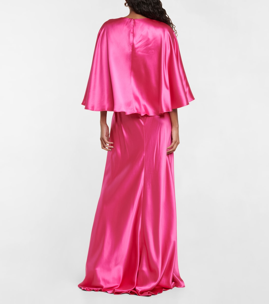 Vestido de fiesta de satén drapeado | Monique Lhuillier