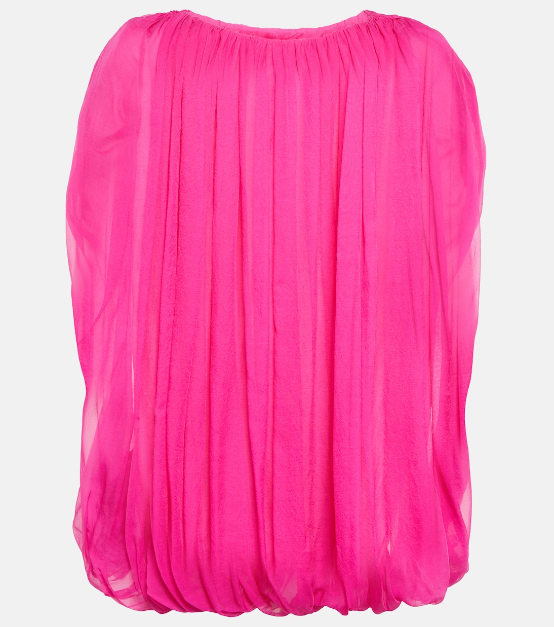 Gathered silk chiffon top | Rick Owens