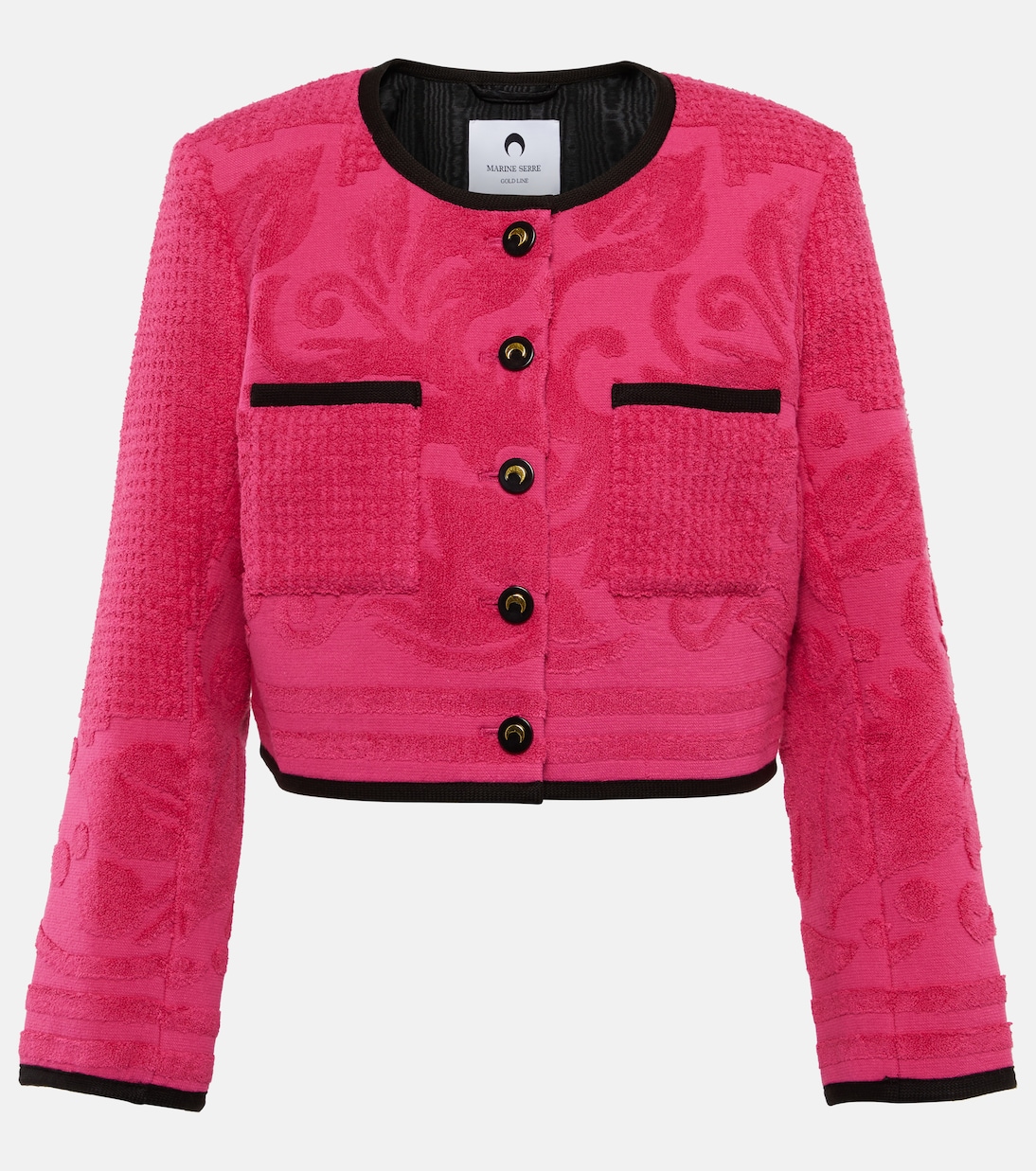 Veste raccourcie en jacquard de coton | Marine Serre