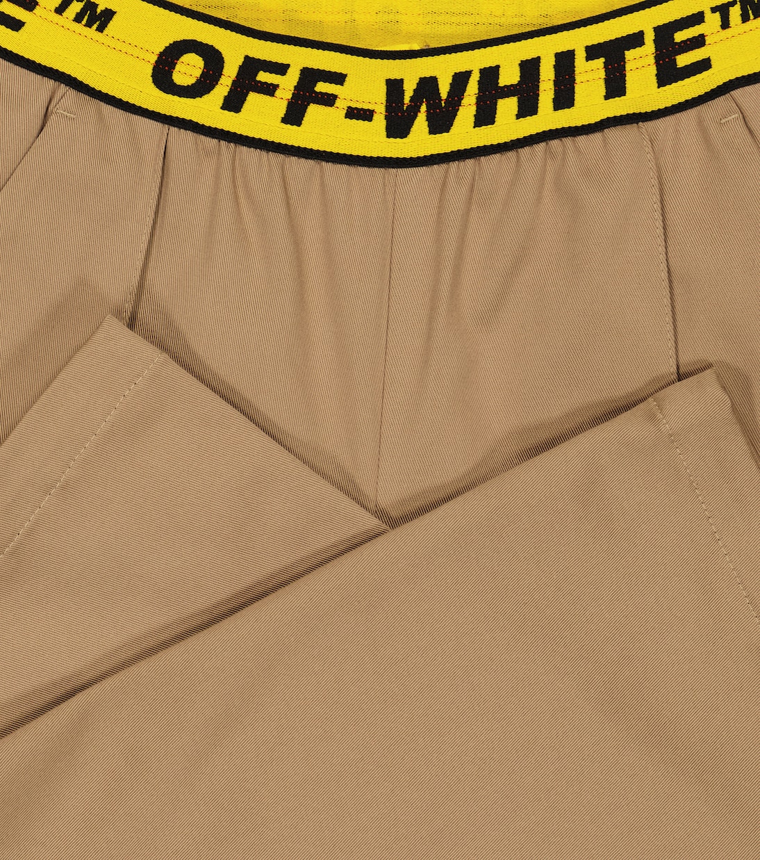 Logo cotton chino pants | Off-White Kids