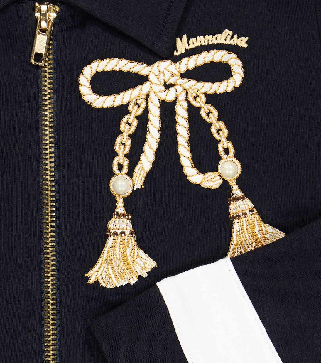 Embroidered cotton jersey jacket | Monnalisa