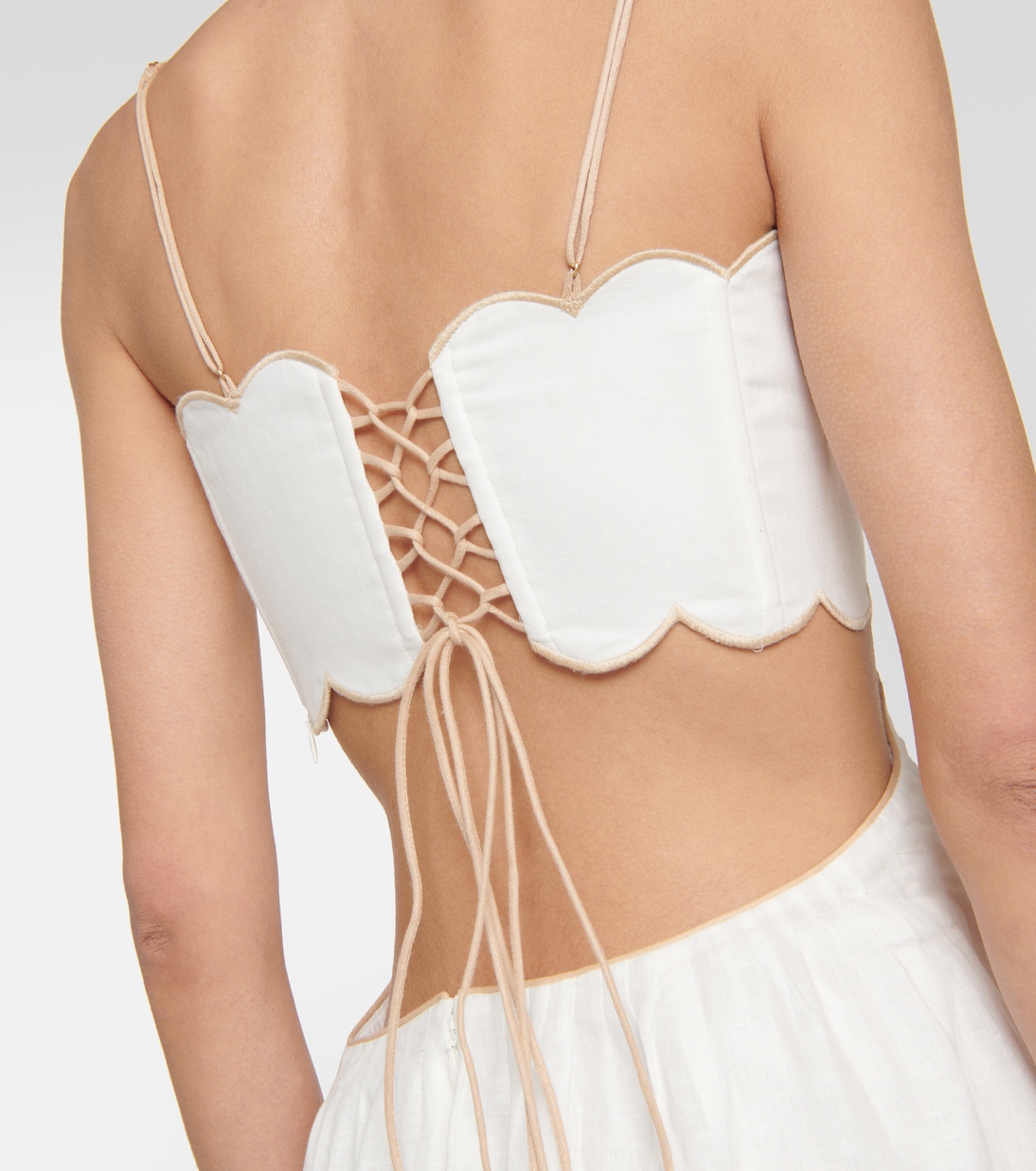 Abito midi Jude in lino con cut-out | Zimmermann