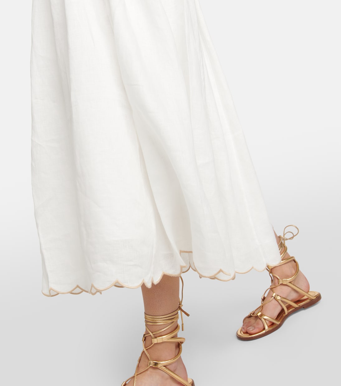 Abito midi Jude in lino con cut-out | Zimmermann