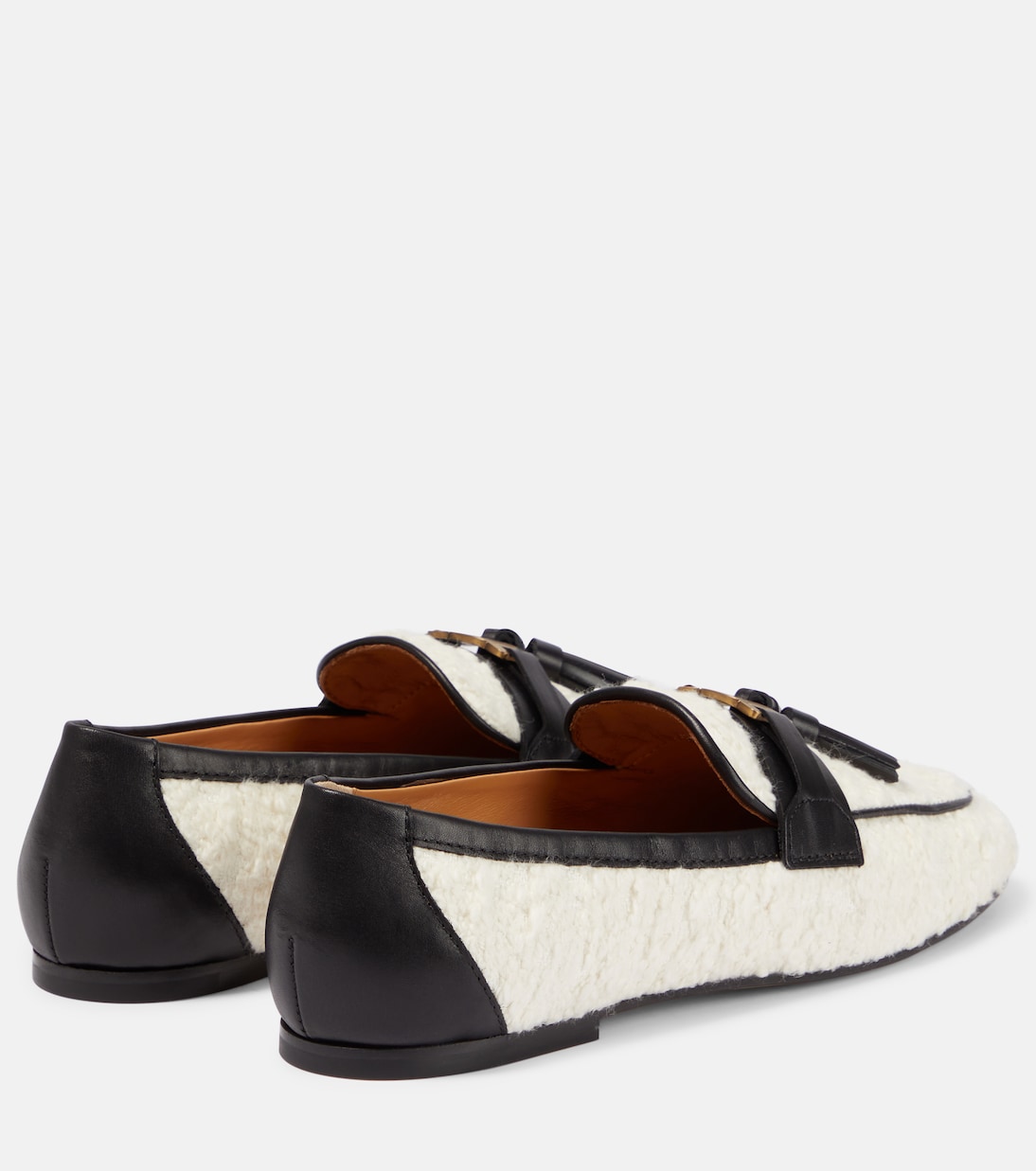 Mocasines de piel y bouclé con borlas | Tod's