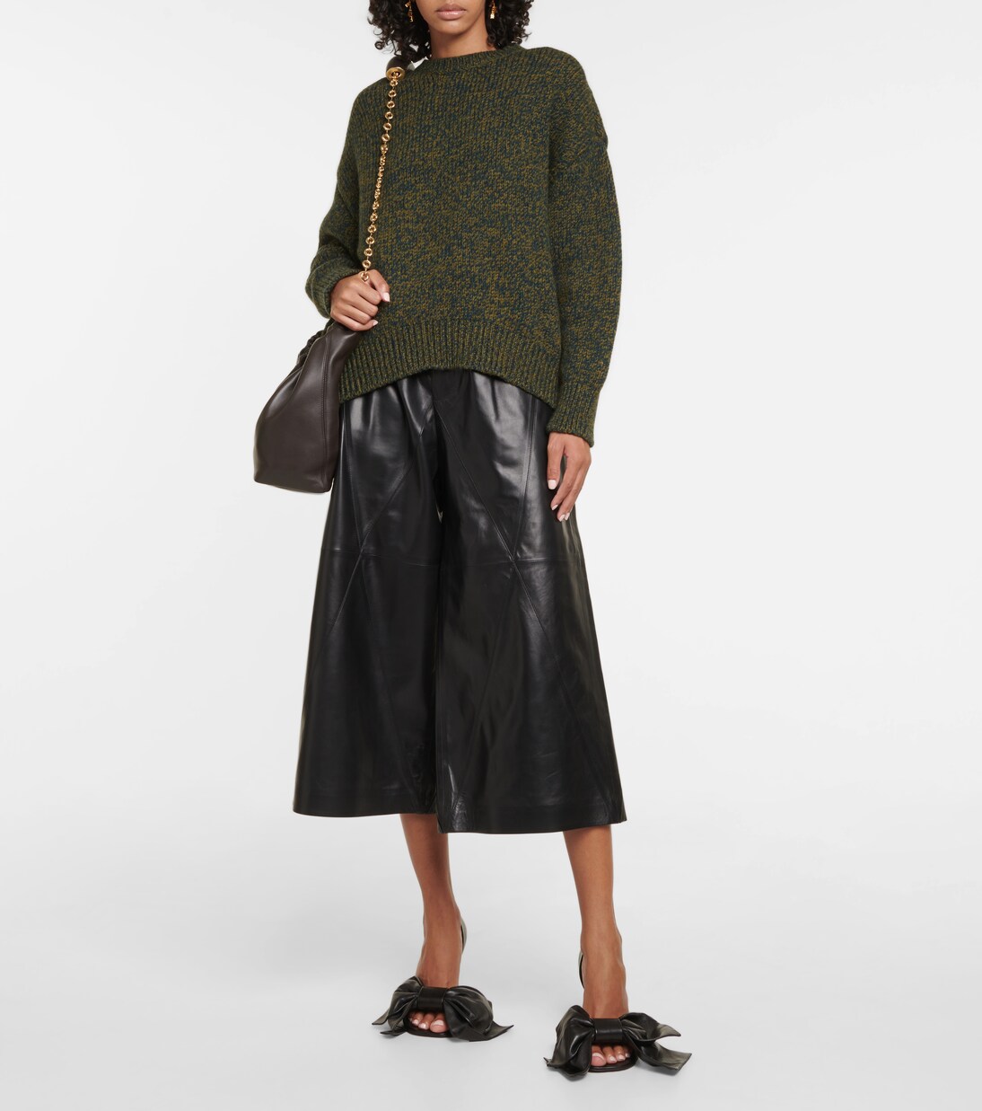 High-Rise Culottes aus Leder | Loewe