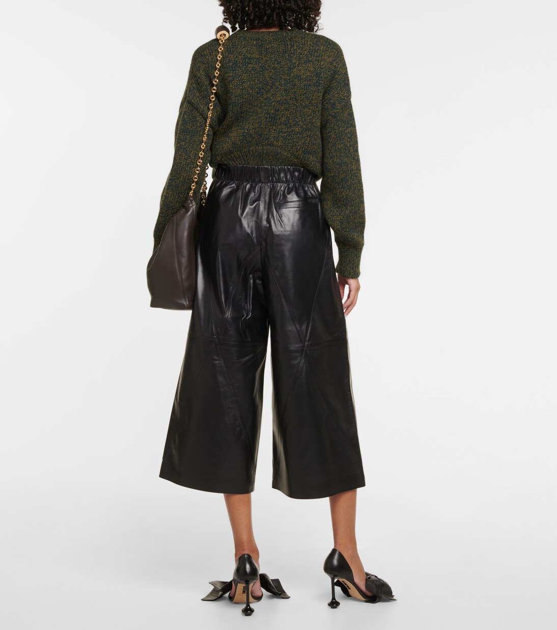 High-Rise Culottes aus Leder | Loewe