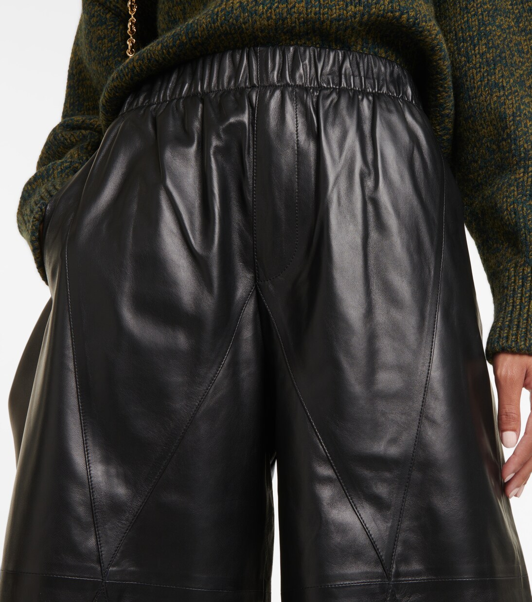 High-Rise Culottes aus Leder | Loewe