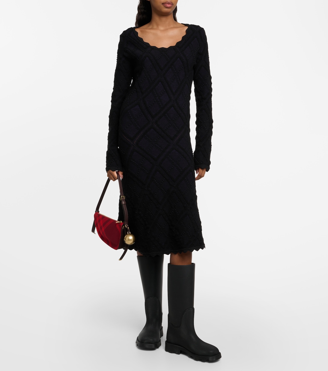 Shield Mini Burberry Check shoulder bag | Burberry