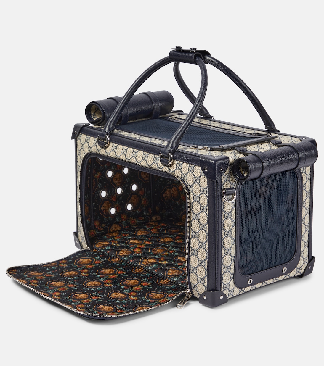 GG Small canvas pet carrier in grey Gucci Mytheresa