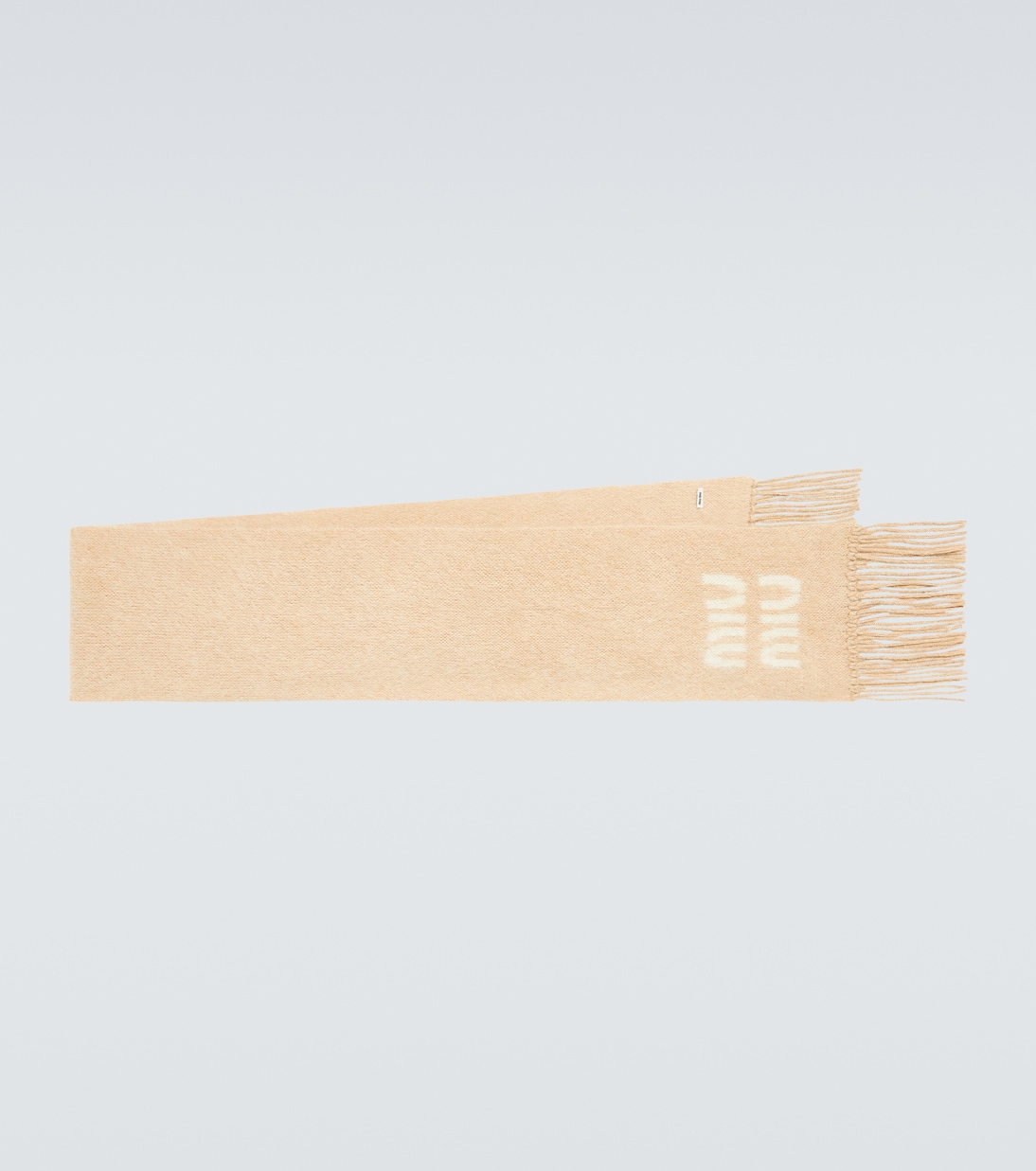 Logo mohair and wool-blend scarf | Miu Miu