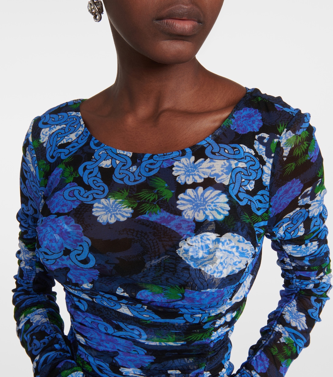 Bedrucktes Midikleid Corinne aus Mesh | Diane von Furstenberg