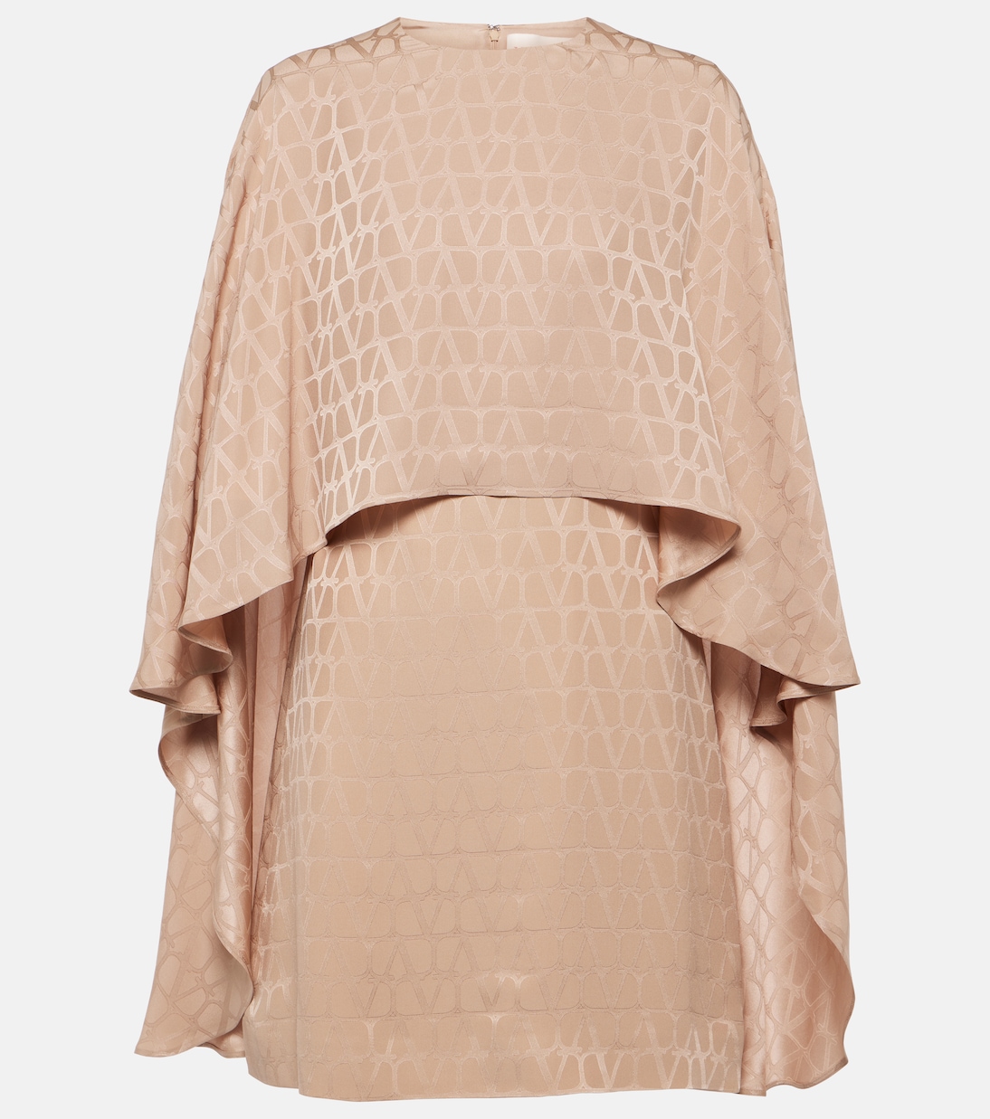 Vestido corto Toile Iconographe de seda en jacquard | Valentino