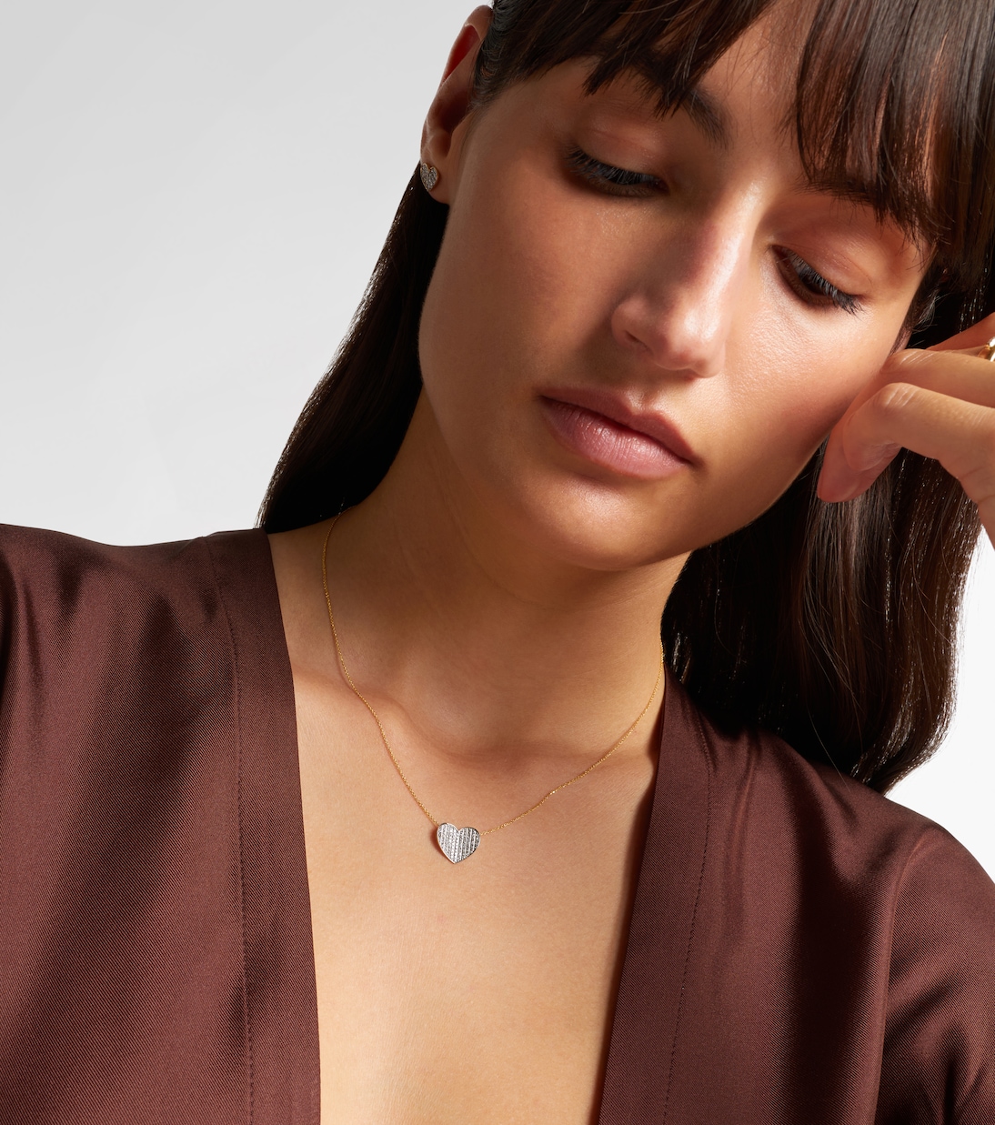 All My Heart 10kt yellow gold necklace with diamonds | Stone and Strand