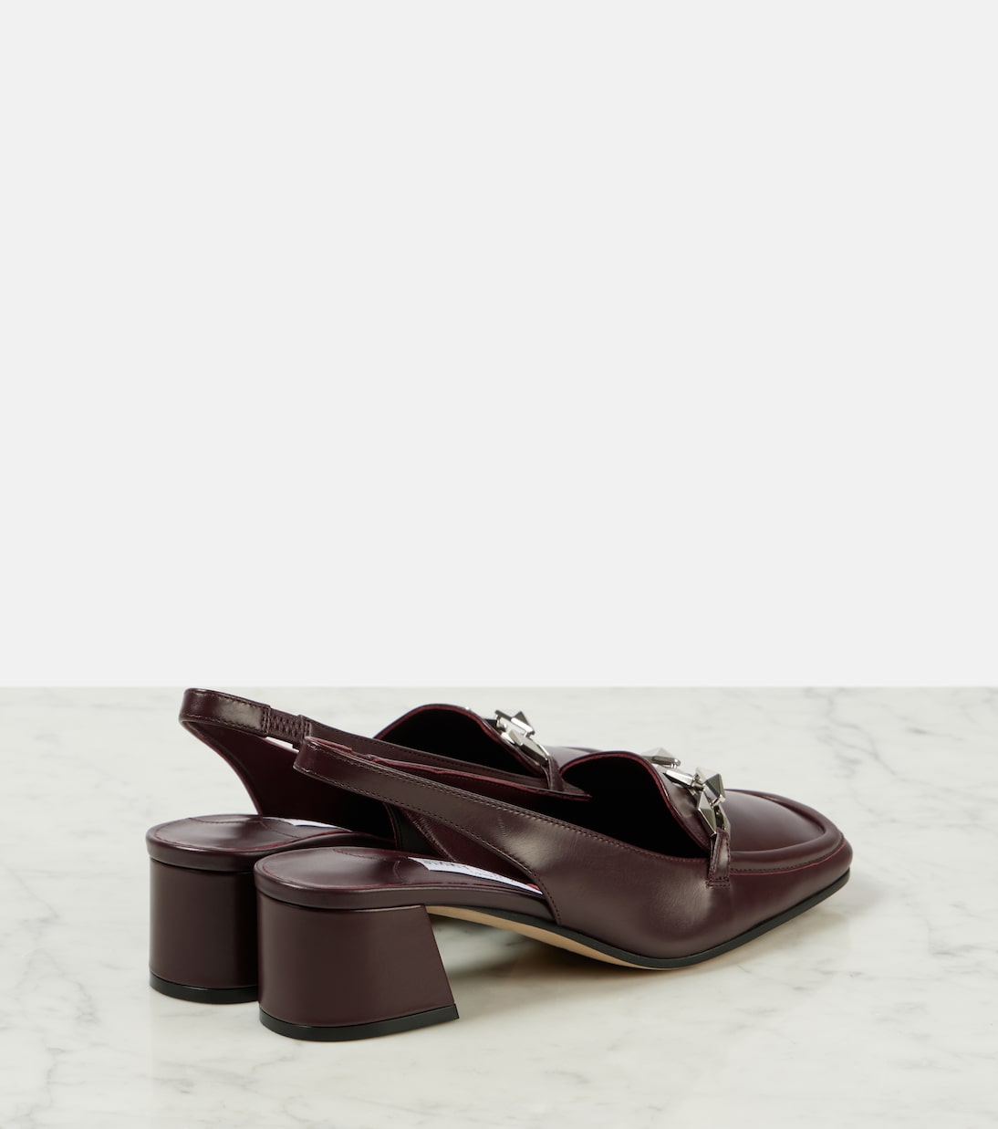 Diamond Tilda 45 leather loafer pumps | Jimmy Choo