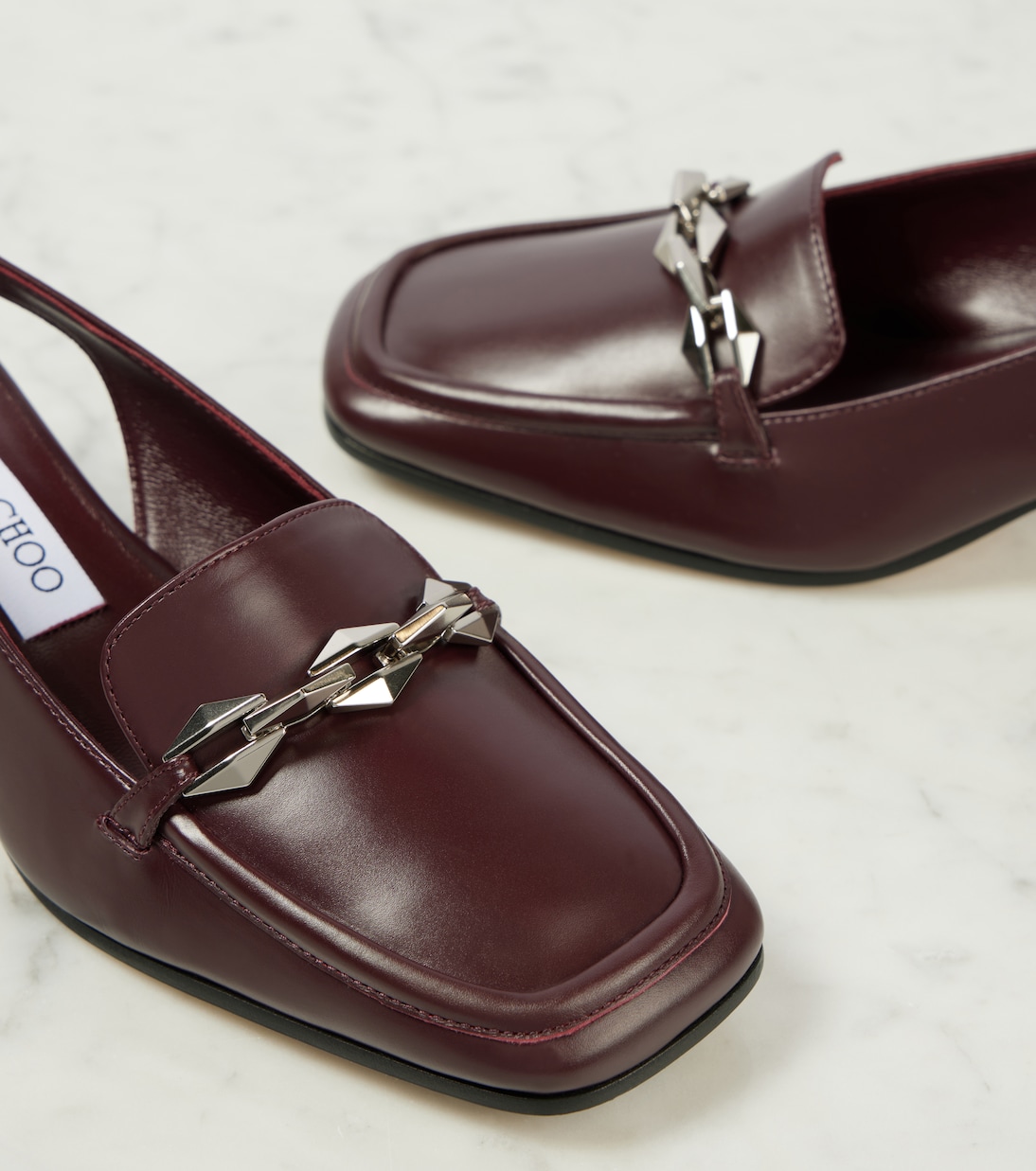Diamond Tilda 45 leather loafer pumps | Jimmy Choo