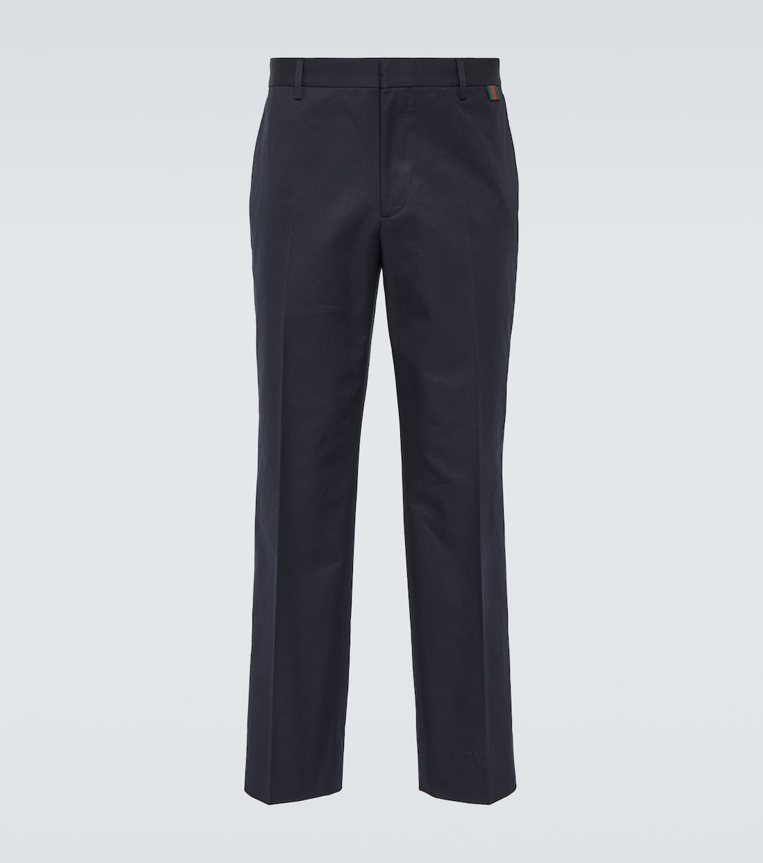 Pantalones rectos de sarga de algodón | Gucci