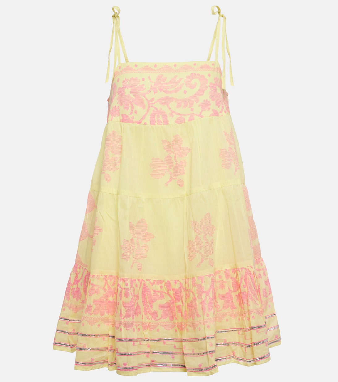 Vestido corto de algodón a capas | Juliet Dunn