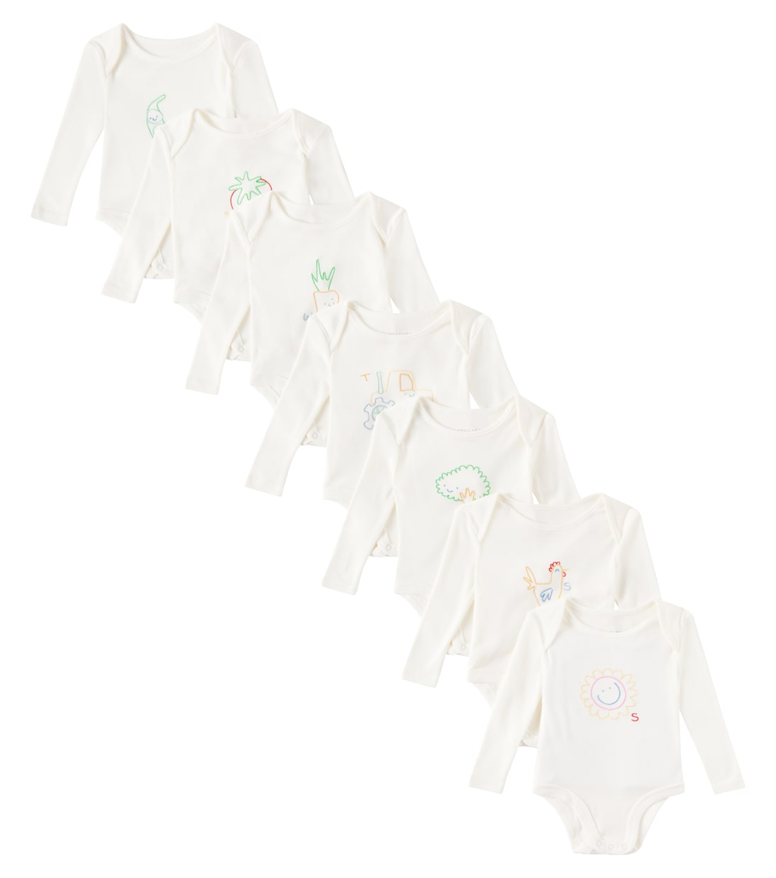 Baby - Set di 7 body in jersey di cotone | Stella McCartney Kids