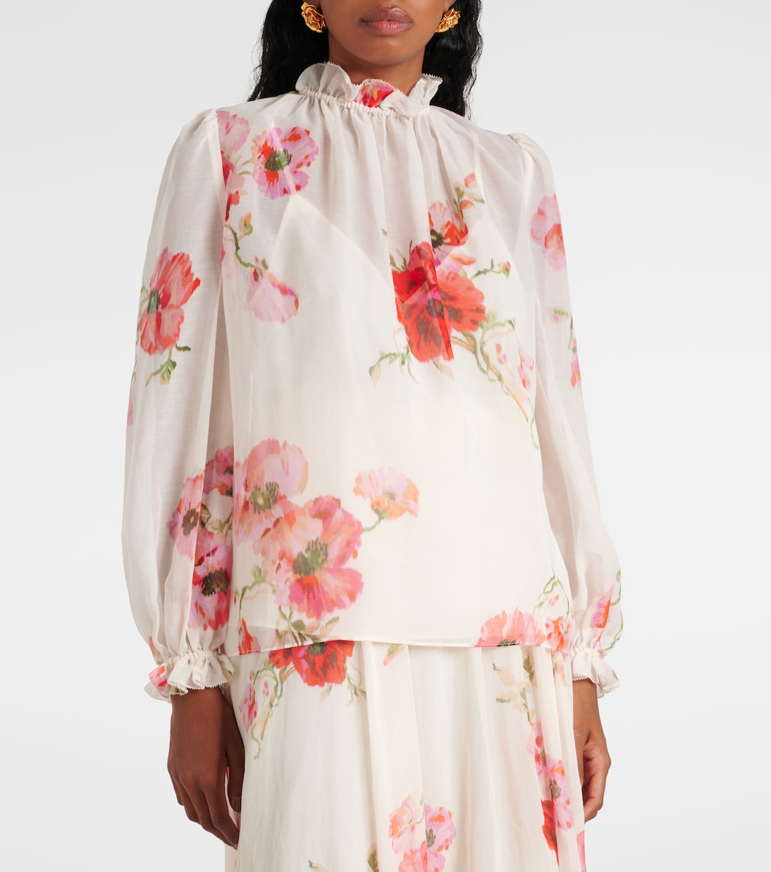 Top Lightburst in cotone e seta | Zimmermann