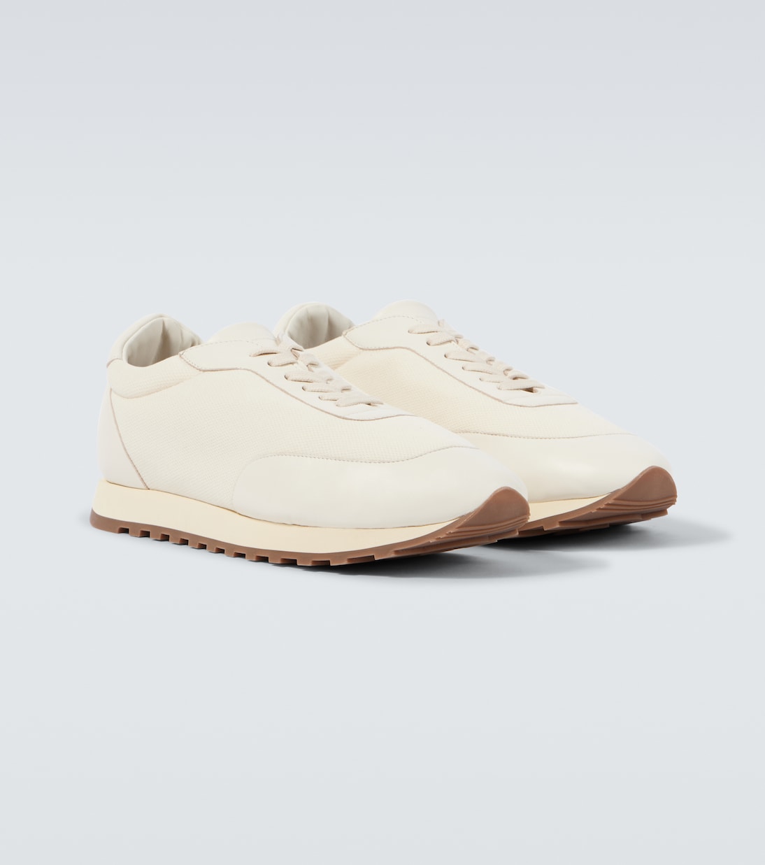 Owen leather-trimmed sneakers | The Row