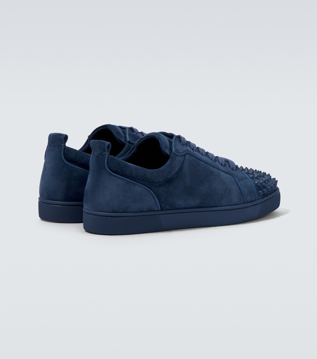 Louis Junior Spikes suede sneakers in blue Christian Louboutin Mytheresa