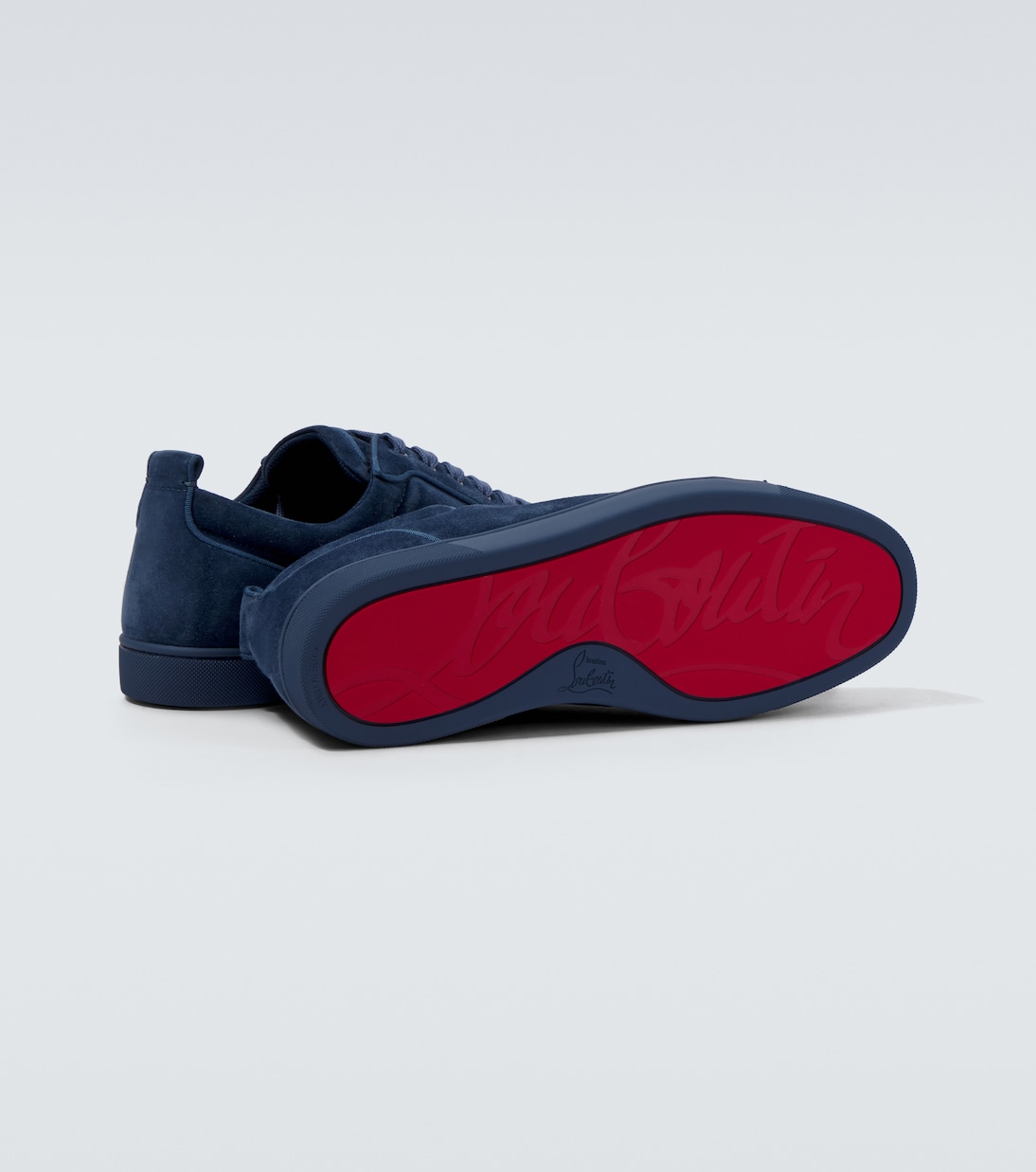 Baskets Louis Junior Spikes en daim | Christian Louboutin