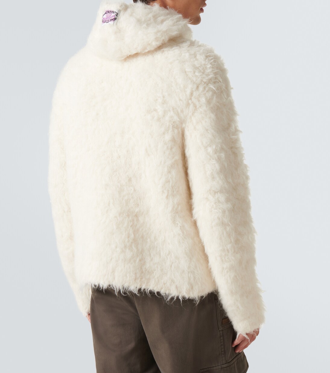 Alpaca-blend hoodie in white - Acne Studios | Mytheresa