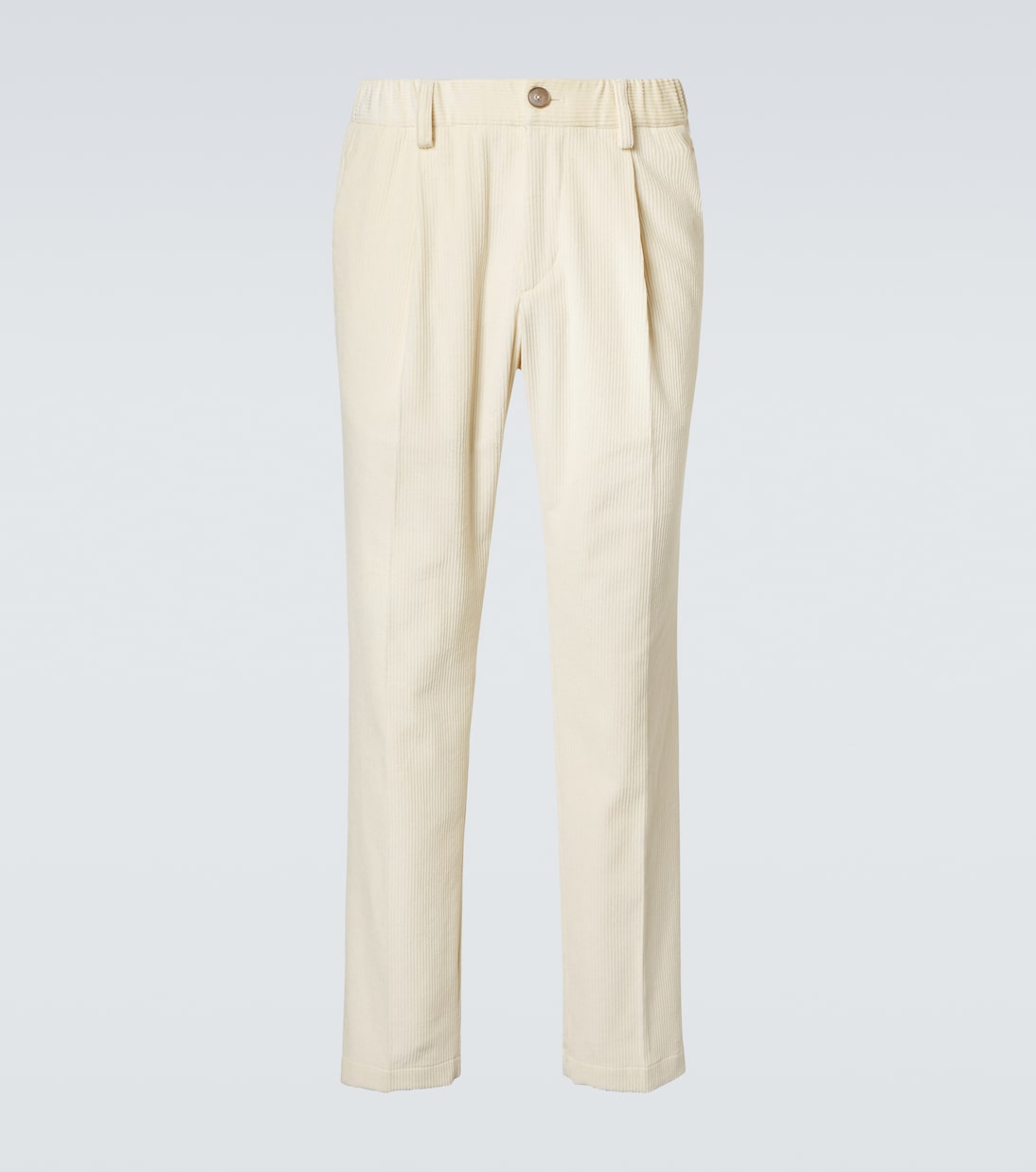 Pantaloni slim in cotone e cashmere a righe | Herno