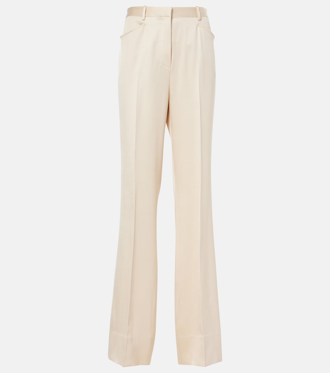 Silk and wool twill bootcut pants | Tom Ford