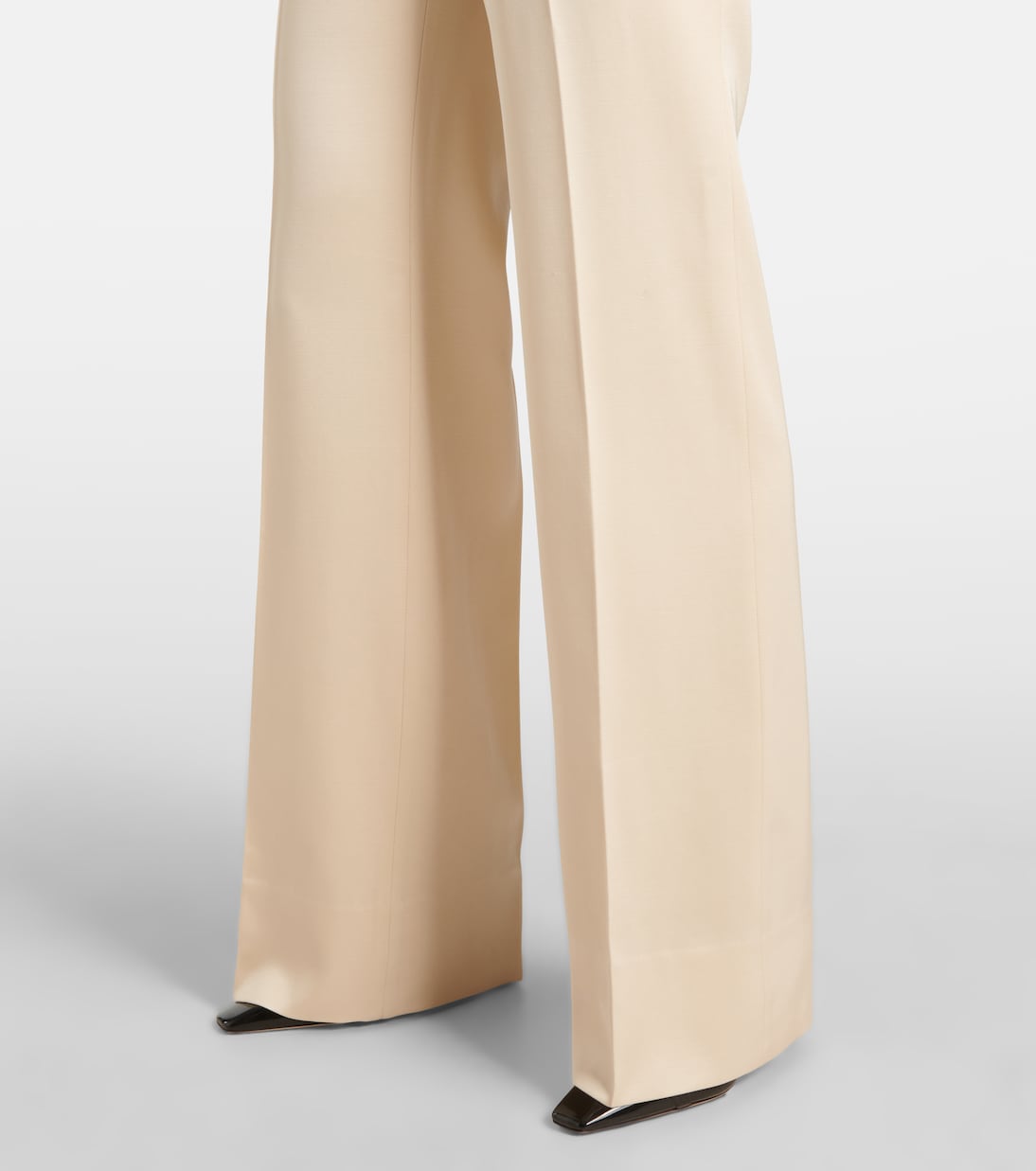 Silk and wool twill bootcut pants | Tom Ford