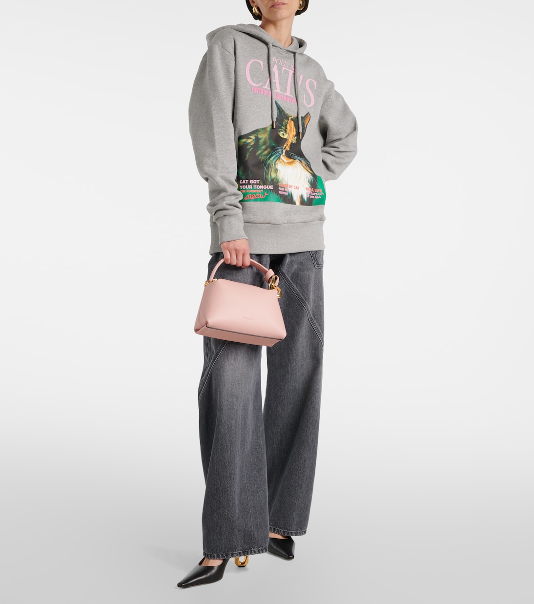 Felpa in jersey di misto cotone con stampa | JW Anderson