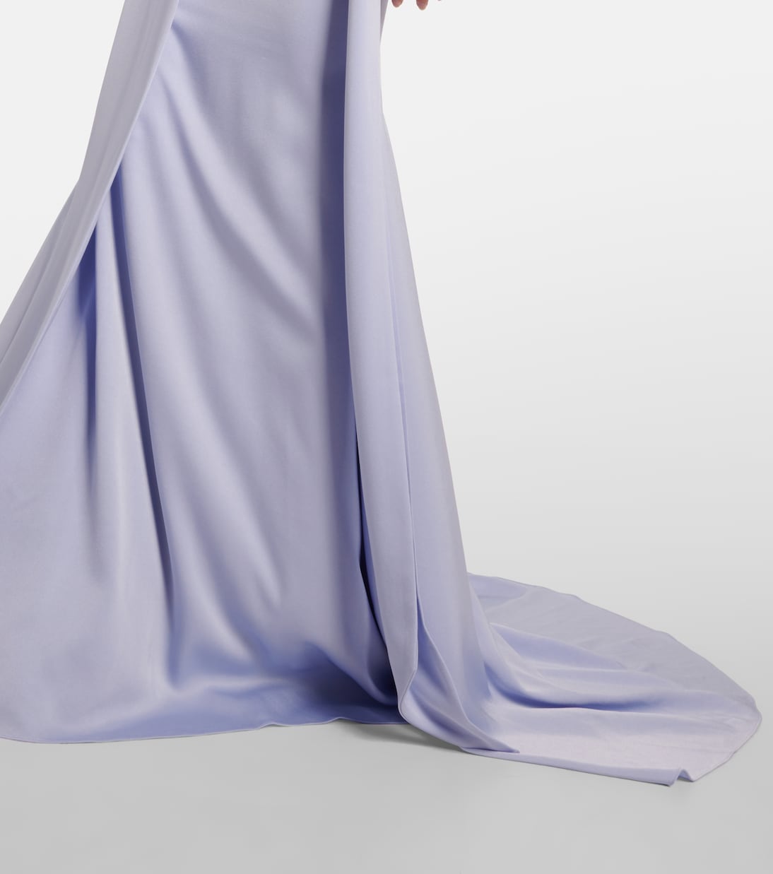 Scarf-detail halterneck satin gown | Alex Perry