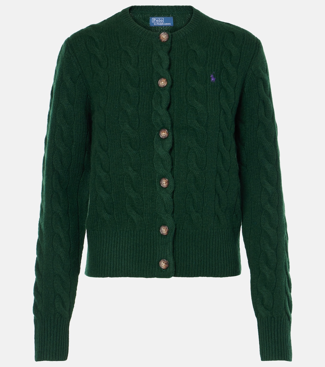 Cable-knit wool and cashmere cardigan | Polo Ralph Lauren