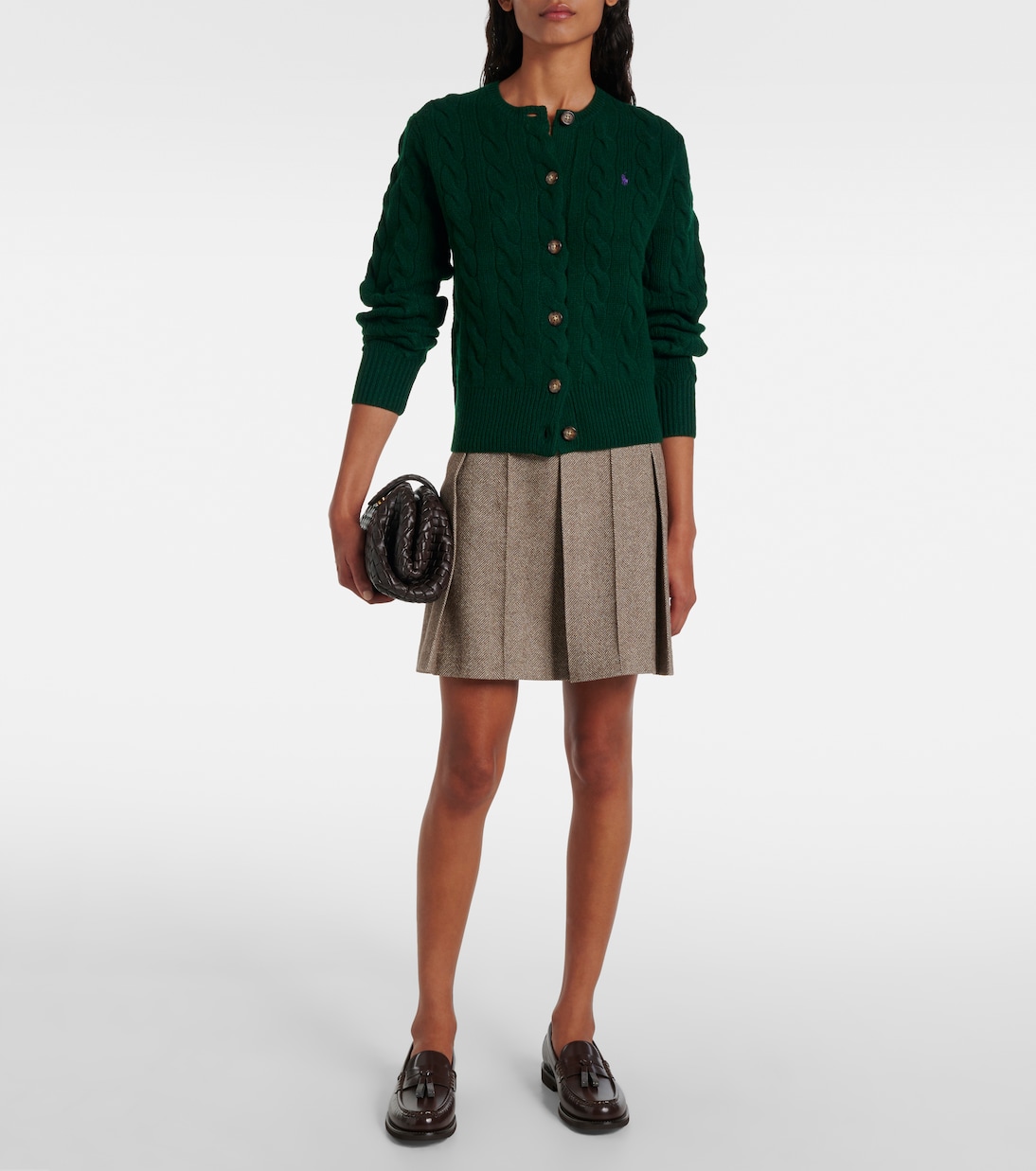 Cable-knit wool and cashmere cardigan | Polo Ralph Lauren