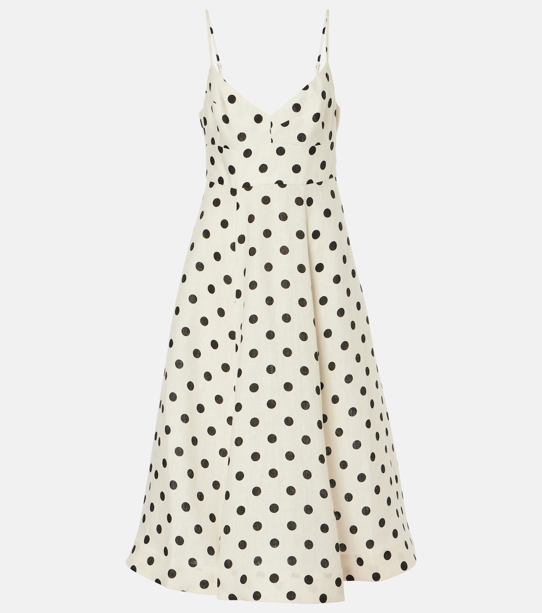Abito midi in lino a pois | Zimmermann