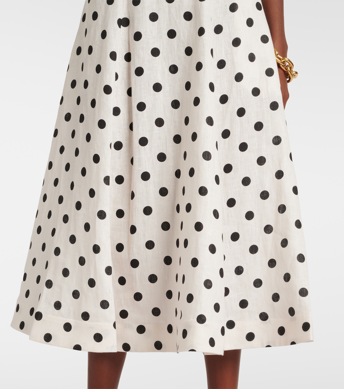 Abito midi in lino a pois | Zimmermann