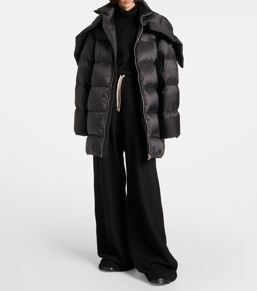 X Rick Owens Daunenmantel Cyclopic | Moncler Genius