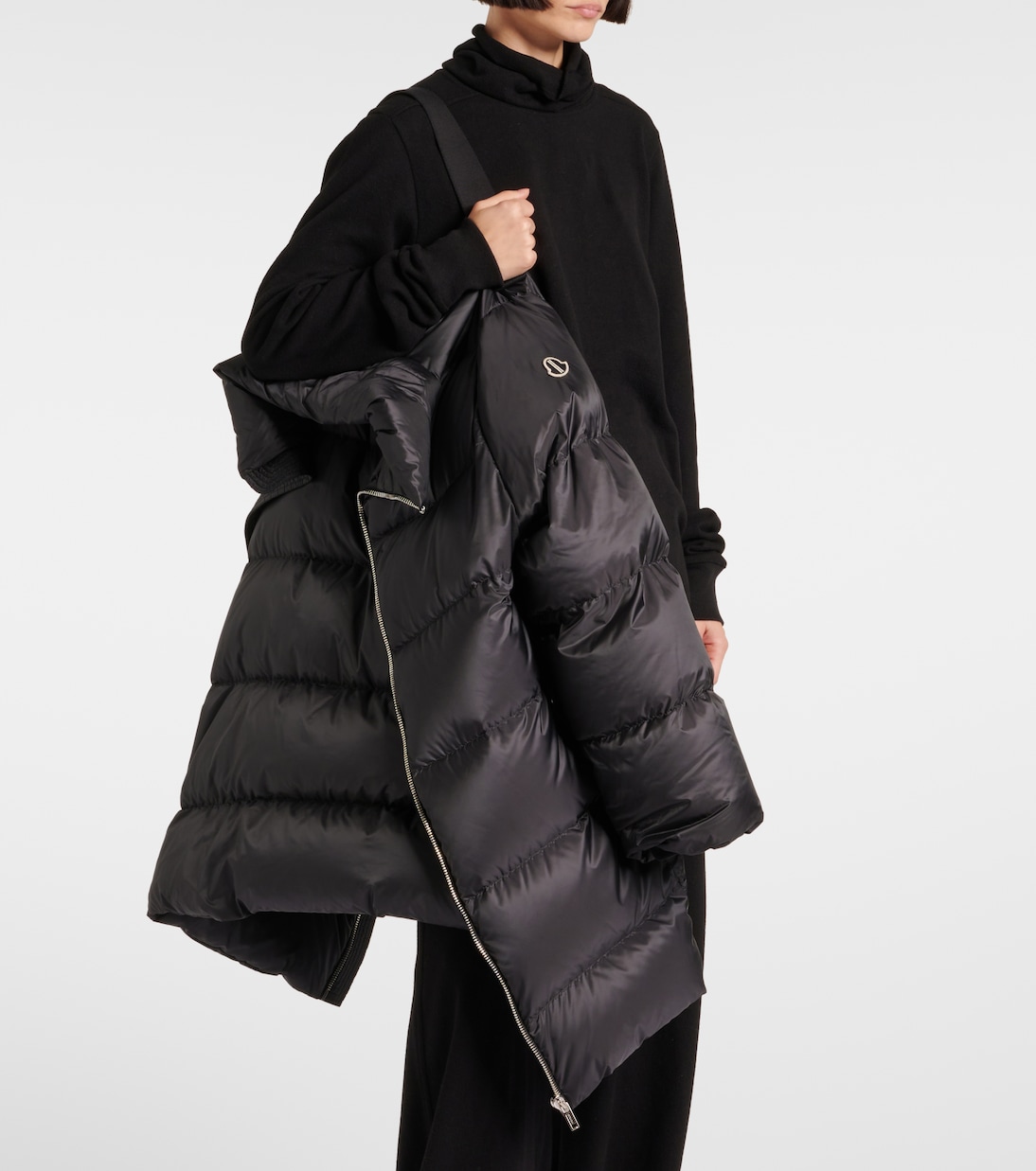 X Rick Owens Daunenmantel Cyclopic | Moncler Genius
